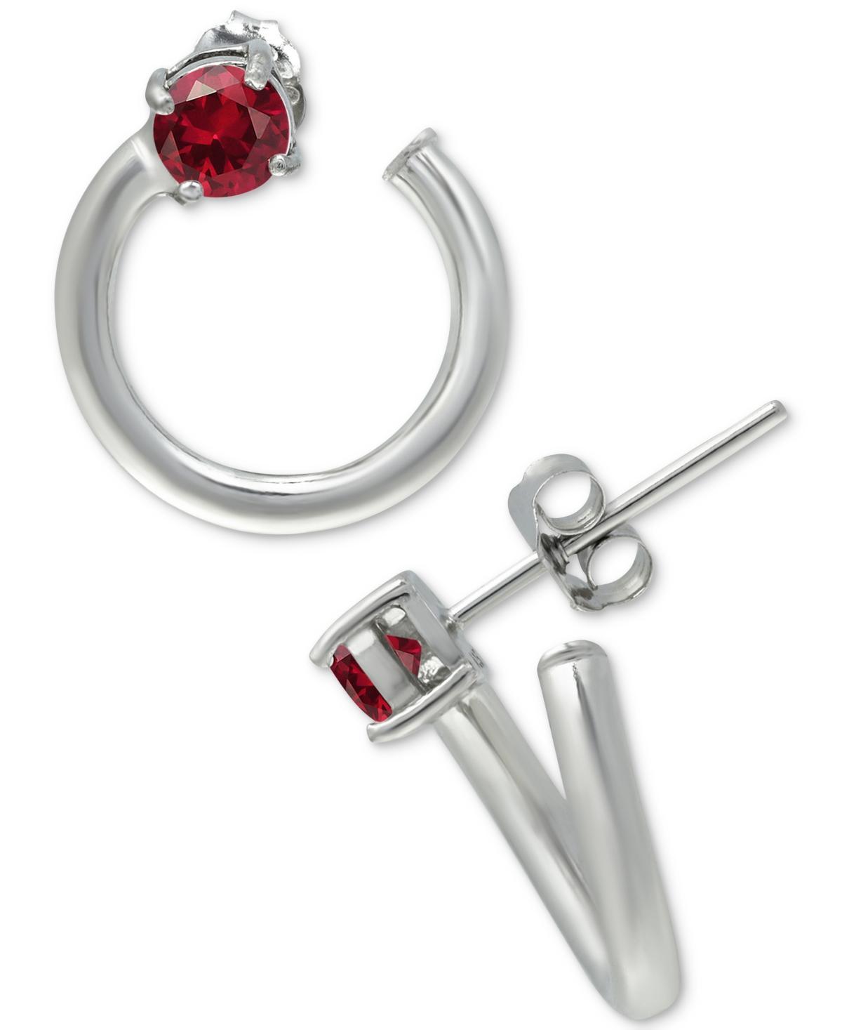 Giani Bernini Cubic Zirconia Front & Back Hoop Earrings, Created for Macys Product Image