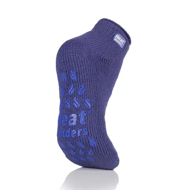 Heat Holders Womens Original 7X Warmer Solid Ankle Slipper Socks with Grippers, Purple Product Image