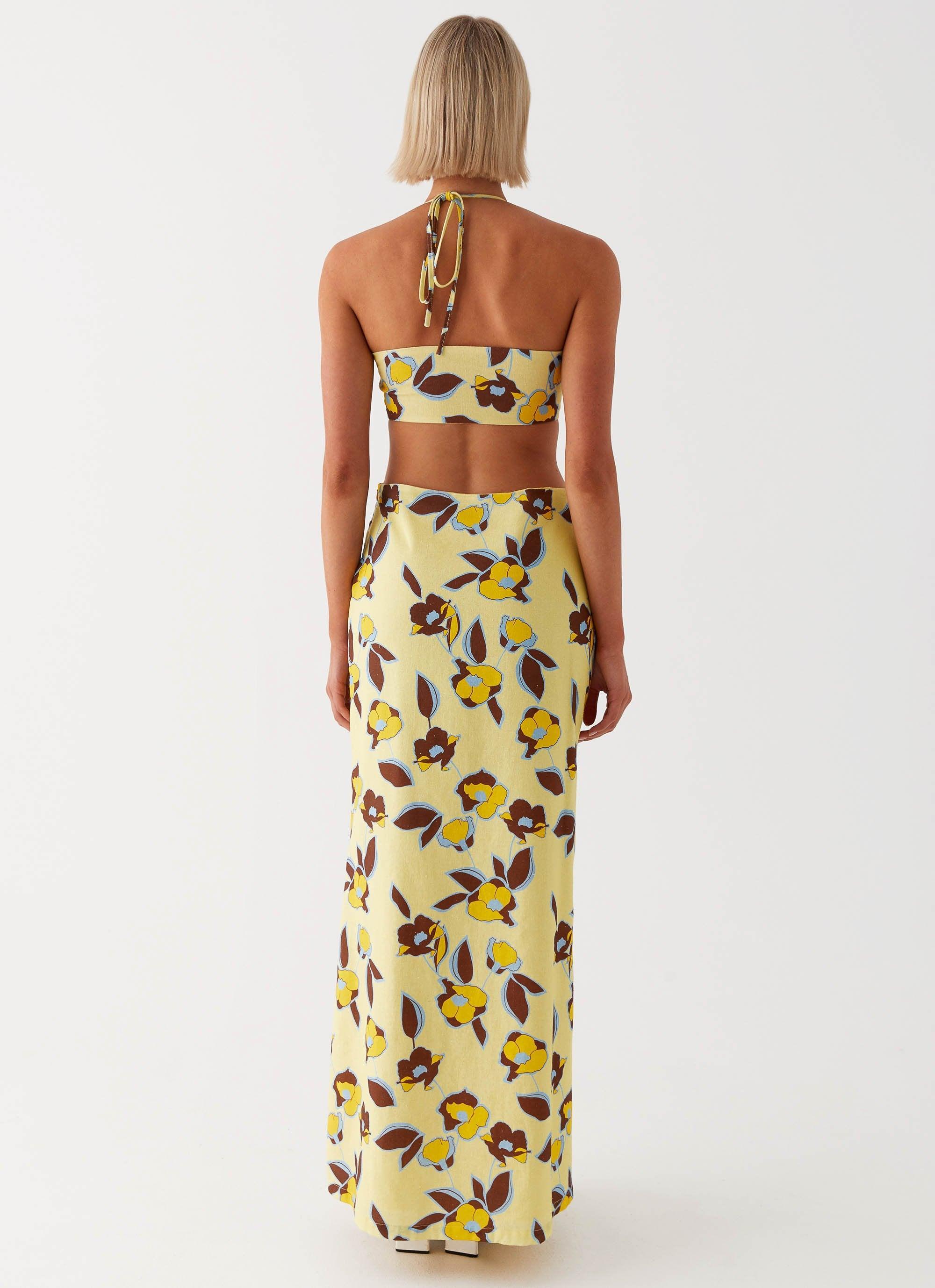 Nora Linen Maxi Dress - Primrose Product Image