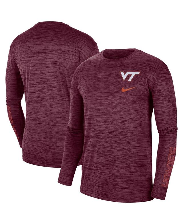 Mens Nike Maroon Virginia Tech Hokies Velocity Legend Team Performance Long Sleeve T-shirt Product Image