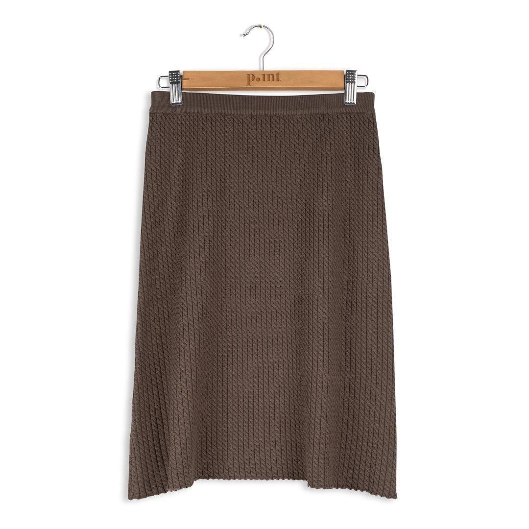 Point Cableknit A-line Skirt Product Image