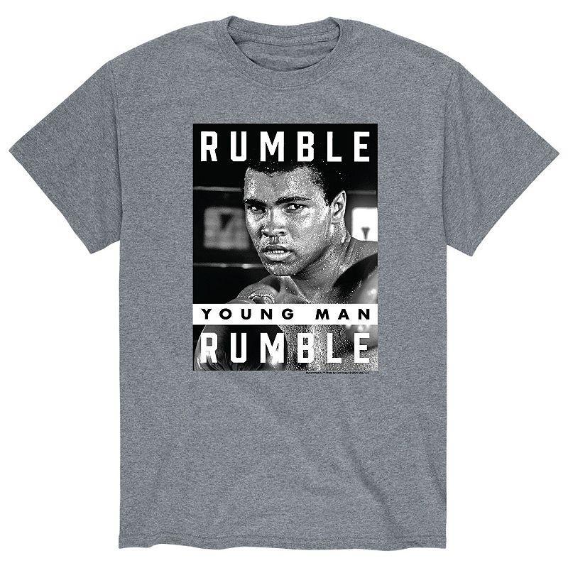 Mens Ali Rumble In The Jungle BW Tee Athletic Grey Product Image