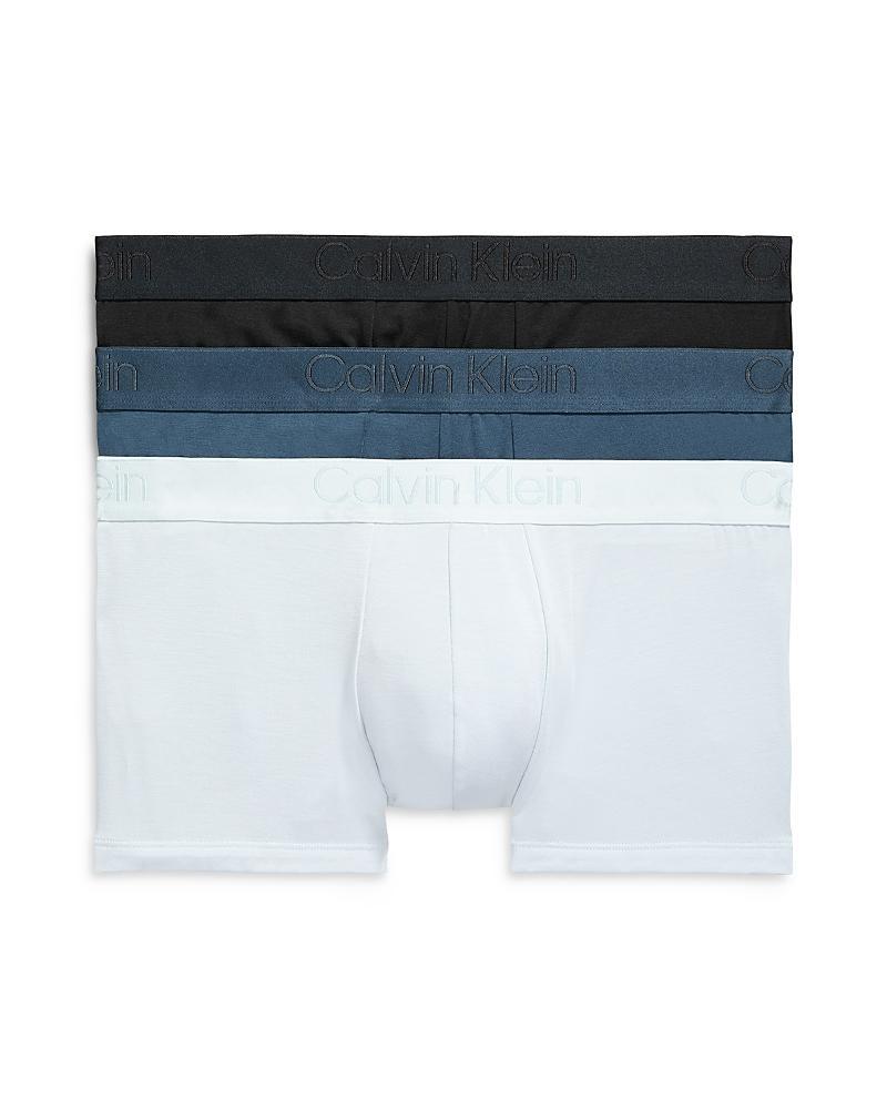 Calvin Klein Mens CK Black 3-Pack Low Rise Trunk - Blue - S Product Image