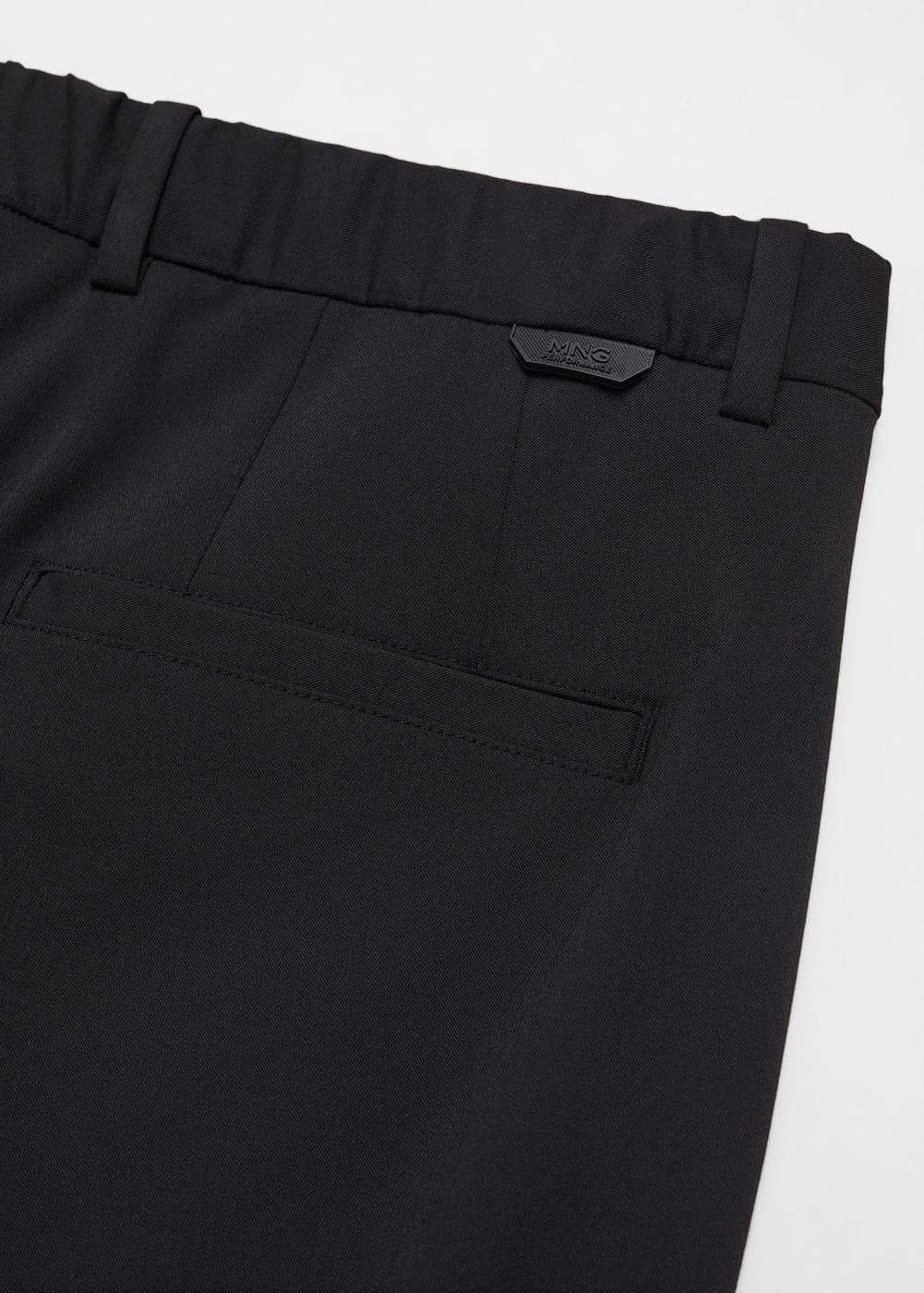 MANGO MAN - Slim fit stretch pants blackMen Product Image