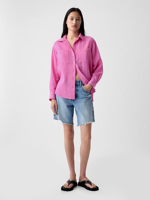 Crinkle Gauze Big Shirt product image