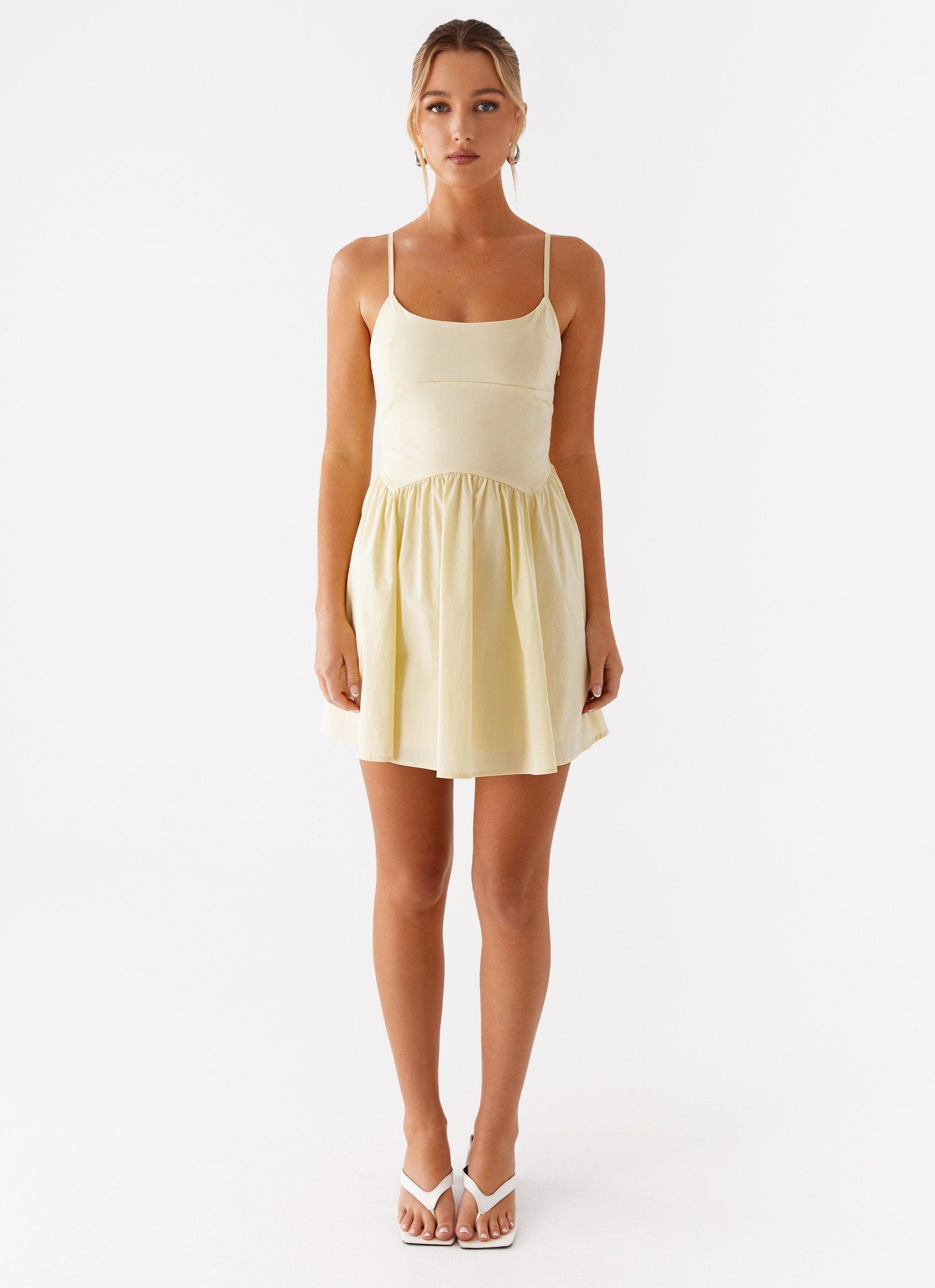 Tesoro Mio Mini Dress - Yellow Product Image