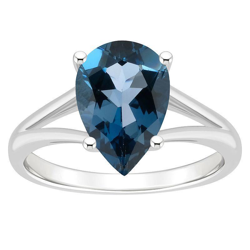 Macys Womens London Blue Topaz (3-2/3 ct.t.w.) Ring in Sterling Silver Product Image