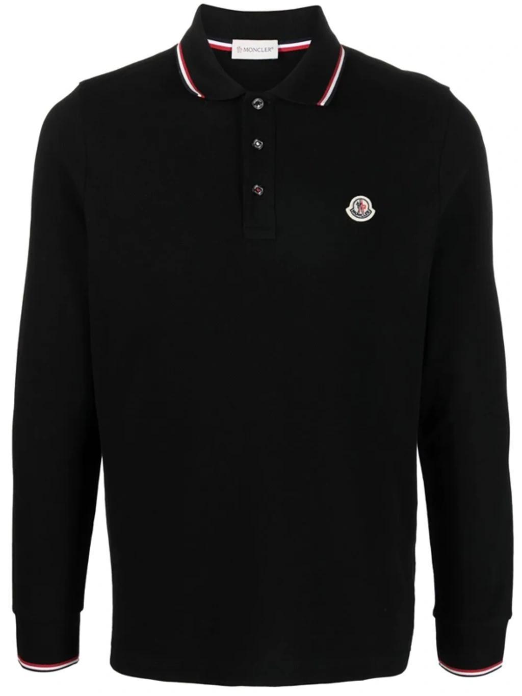 Logo-patch Polo Shirt In Black Product Image