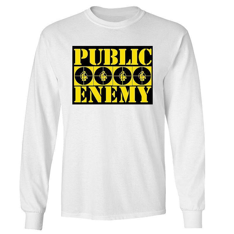 Mens Public Enemy 4 Logos Long Sleeve Tee Product Image