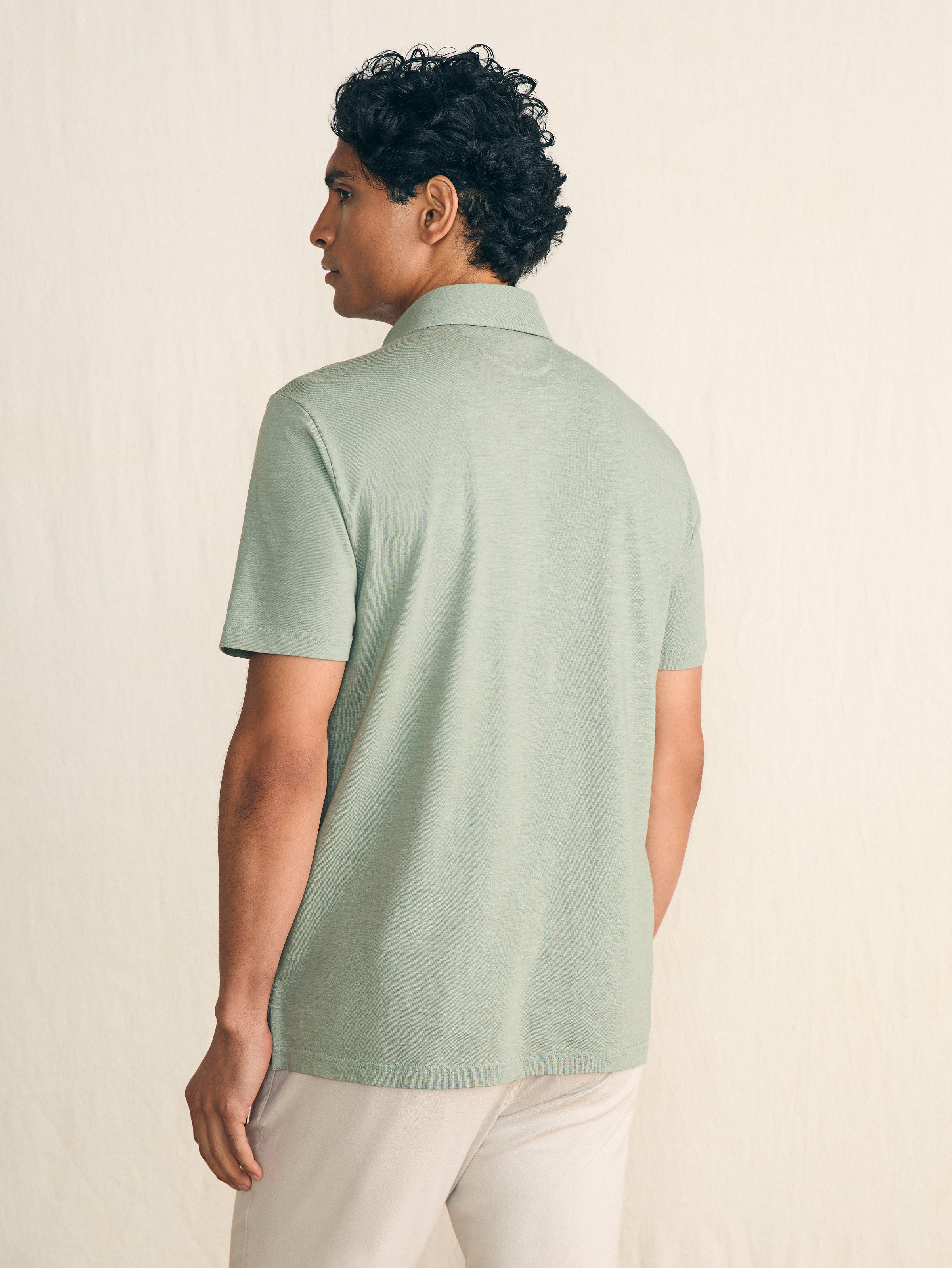 Sunwashed T-Shirt Polo - Faded Sage Male Product Image