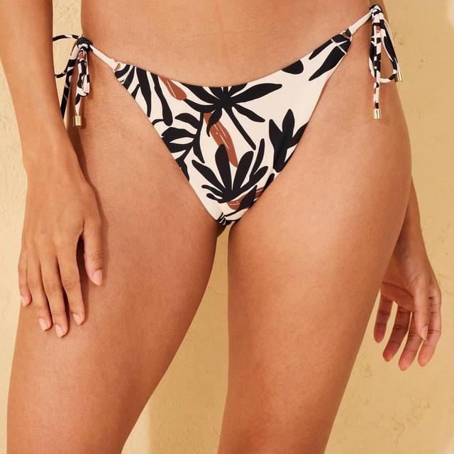 Womens Side-Tie Extra High Leg Cheeky Bikini Bottom - Shade & Shore Multi Floral Print XS Product Image