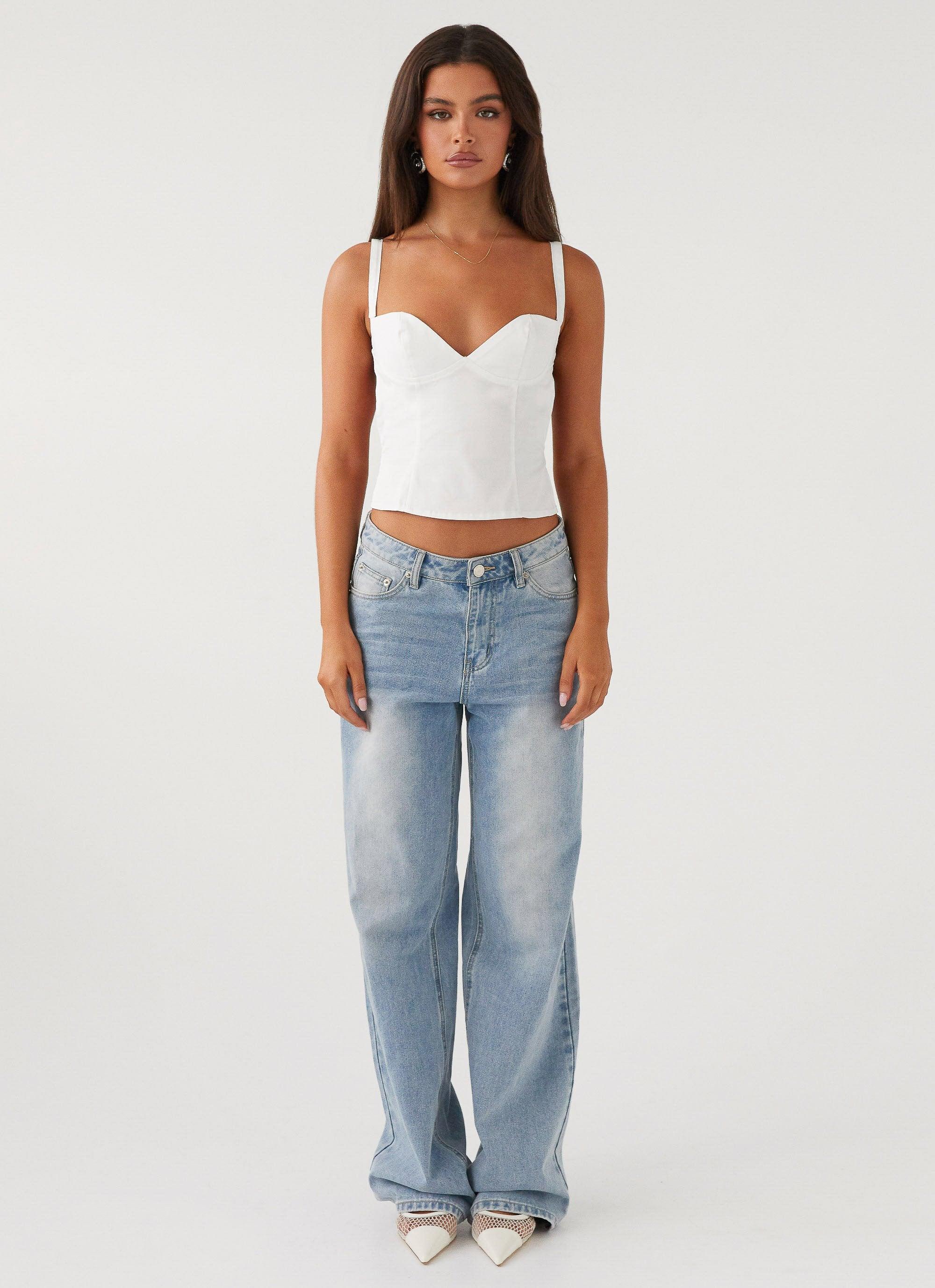 Naomi Backless Top - White Product Image