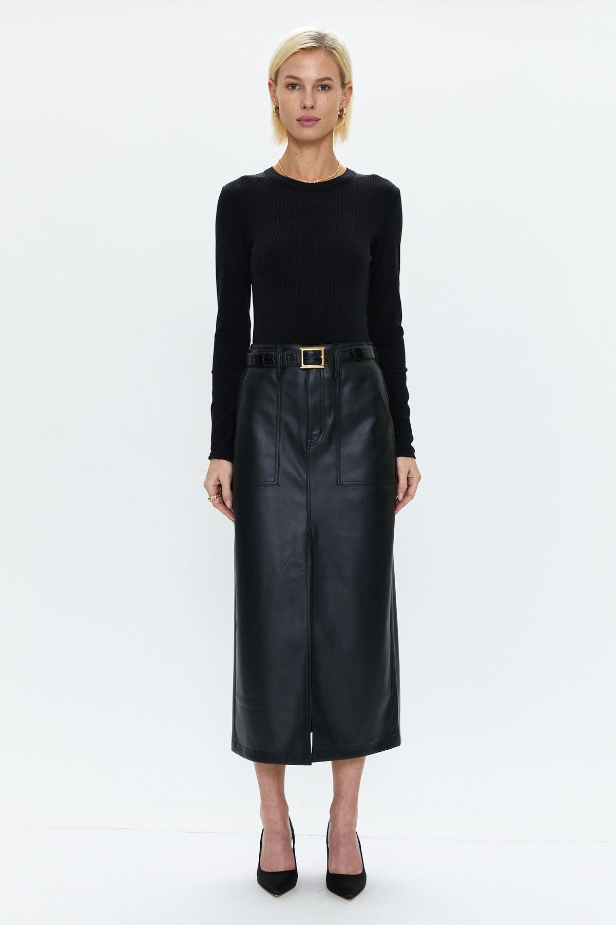 Alice Utility Midi Skirt - Slate Black Product Image