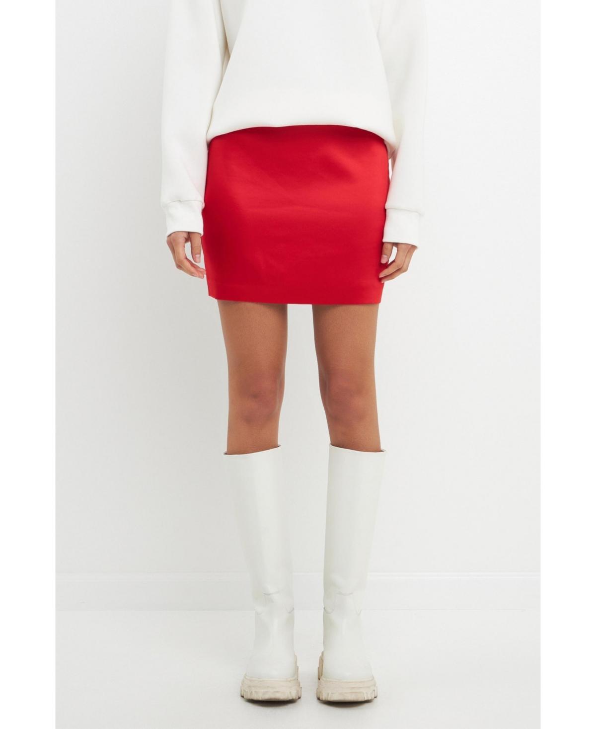 Grey Lab Satin Miniskirt in Fuchsia at Nordstrom, Size X-Small product image