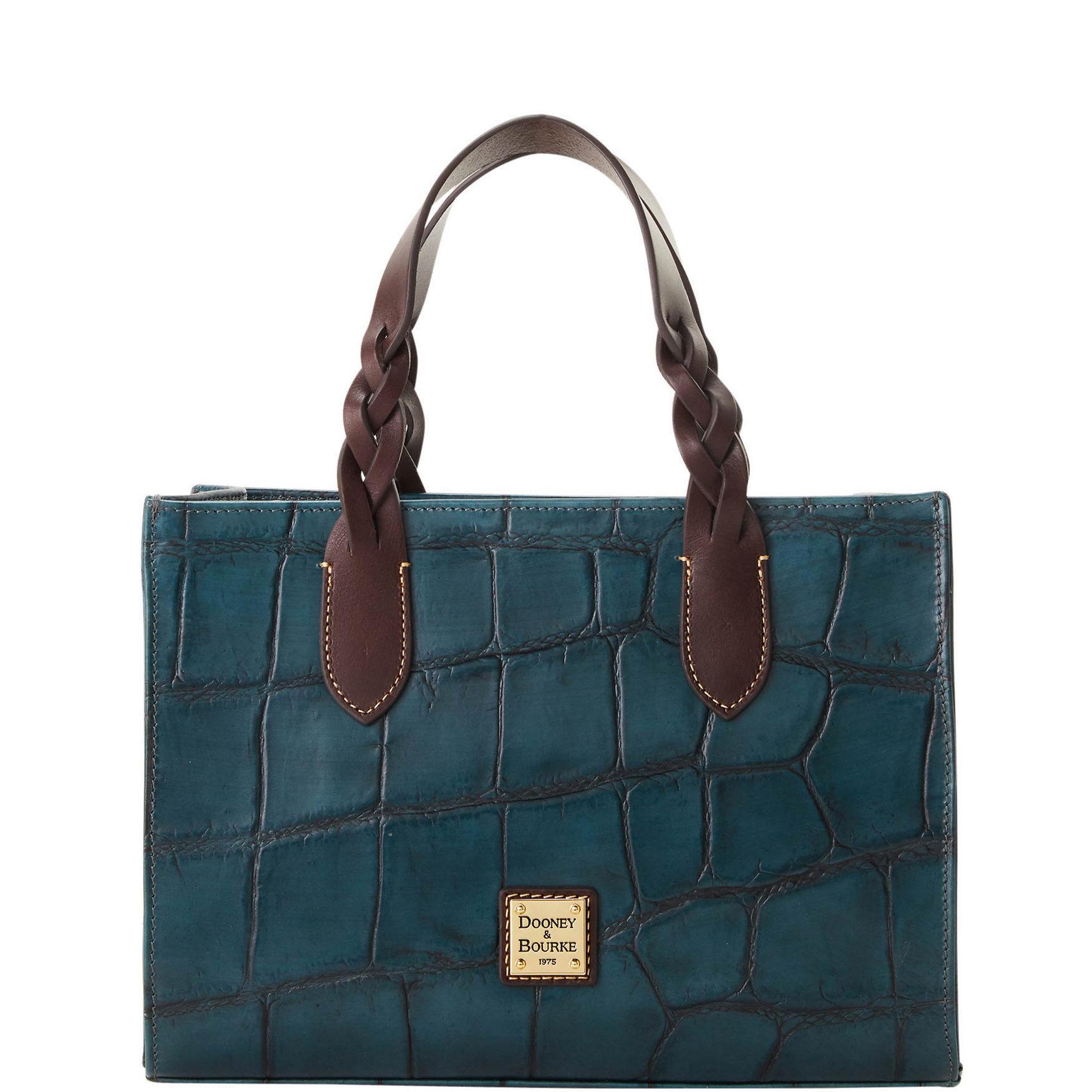 Dooney & Bourke Womens Denison Gia Leather Satchel Bag in Deep Teal Product Image