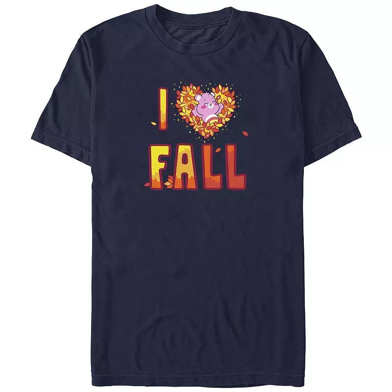 Mens Care Bears I Love Fall Graphic Tee Blue Product Image