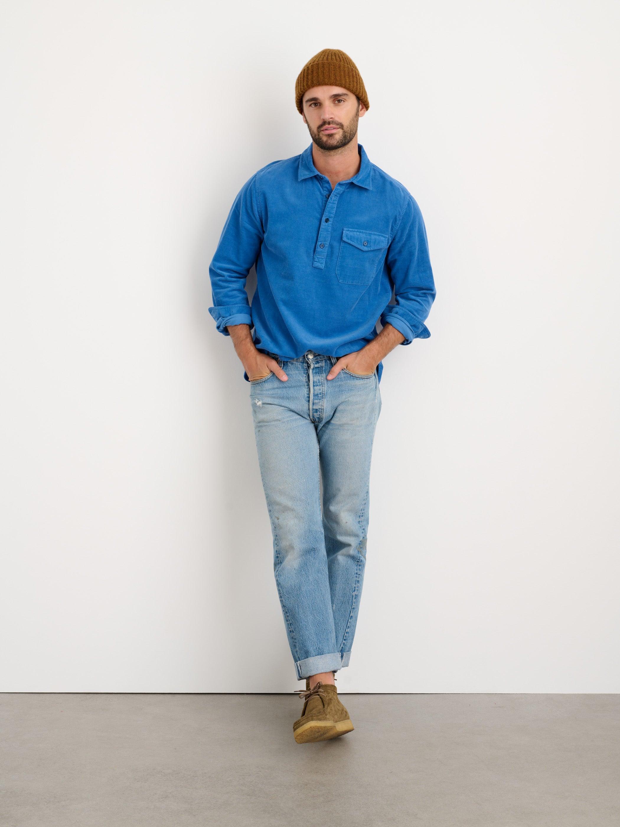 Carter Popover Shirt in Fine Wale Corduroy Male Product Image