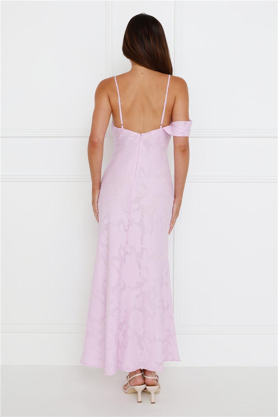 Depend On Me Off Shoulder Maxi Dress Lilac Product Image