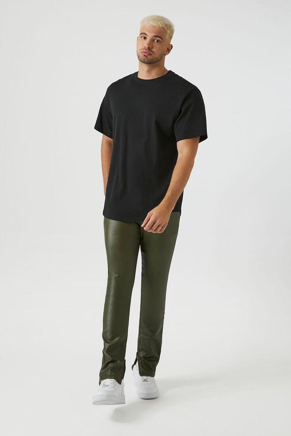 Coated Mid-Rise Slim-Fit Jeans | Forever 21 Product Image