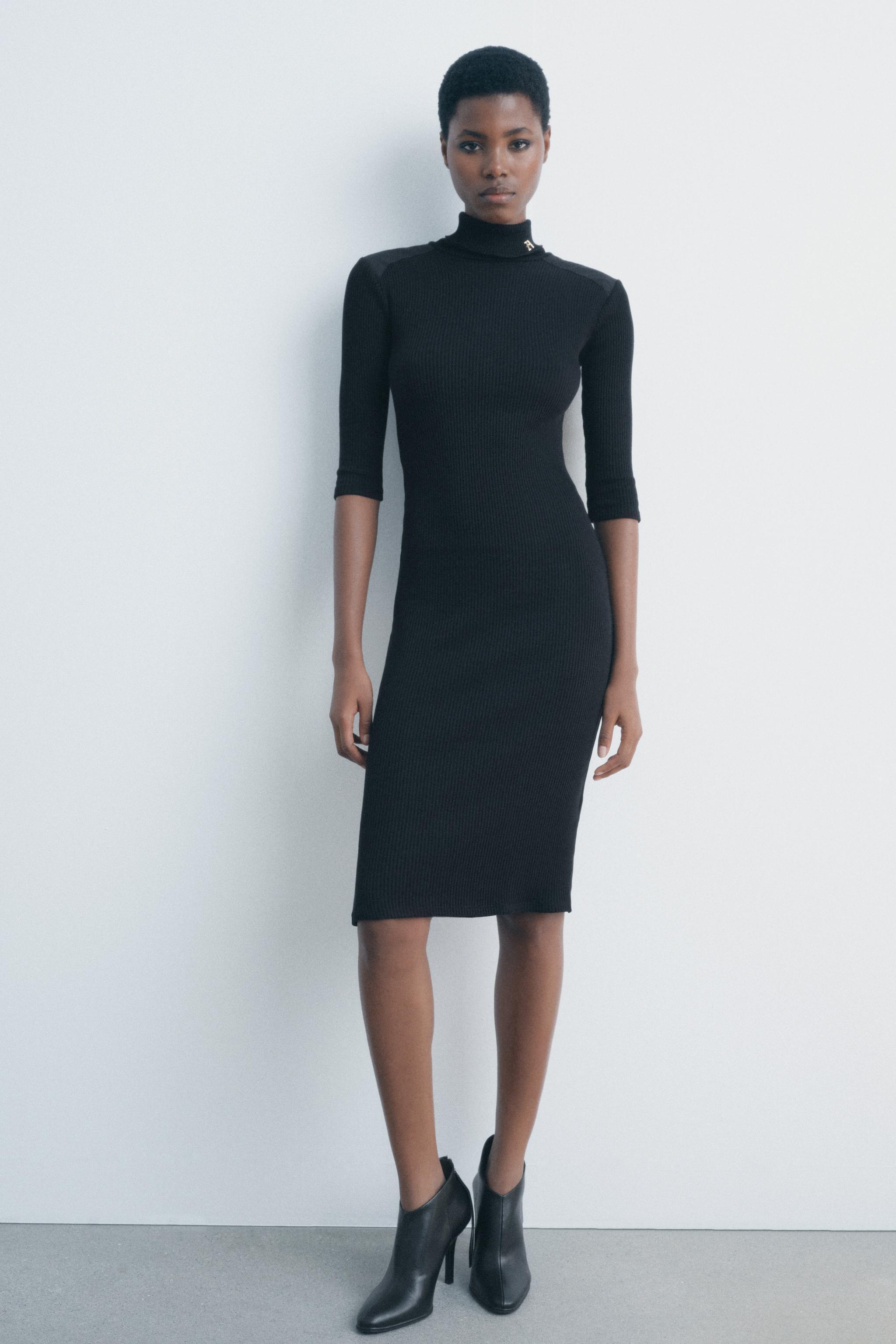 RIBBED MIDI DRESS Product Image