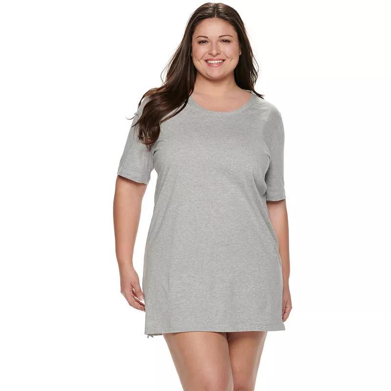 Womens Jockey Everyday Essentials Sleepshirt Grey Gray Product Image