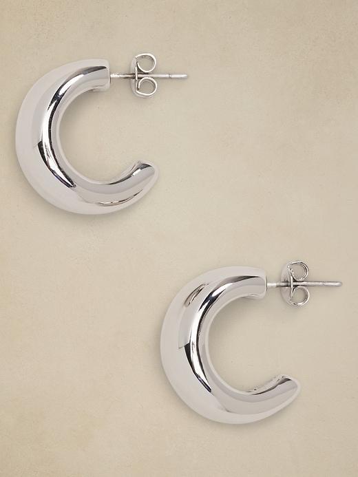 Chubby Curve Hoop Earrings Product Image