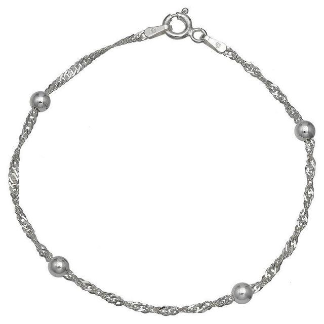 PRIMROSE Sterling Silver Singapore Chain Bracelet, Womens Product Image