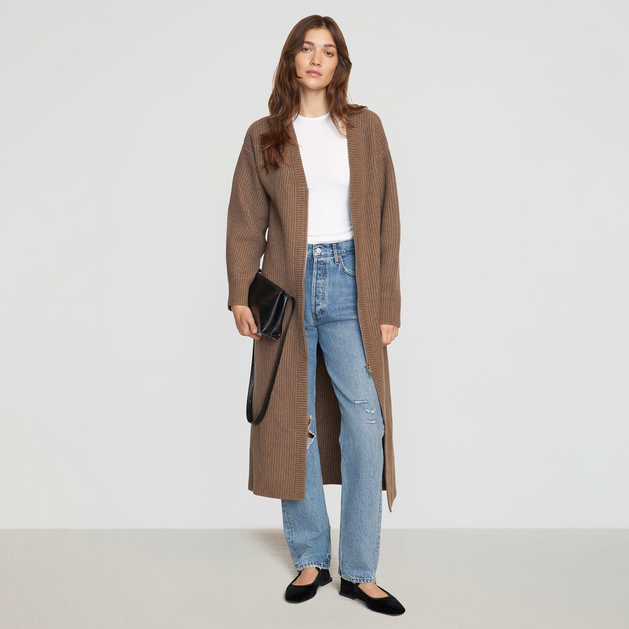 Alma Oversized Two-Way Zip Cardigan Product Image