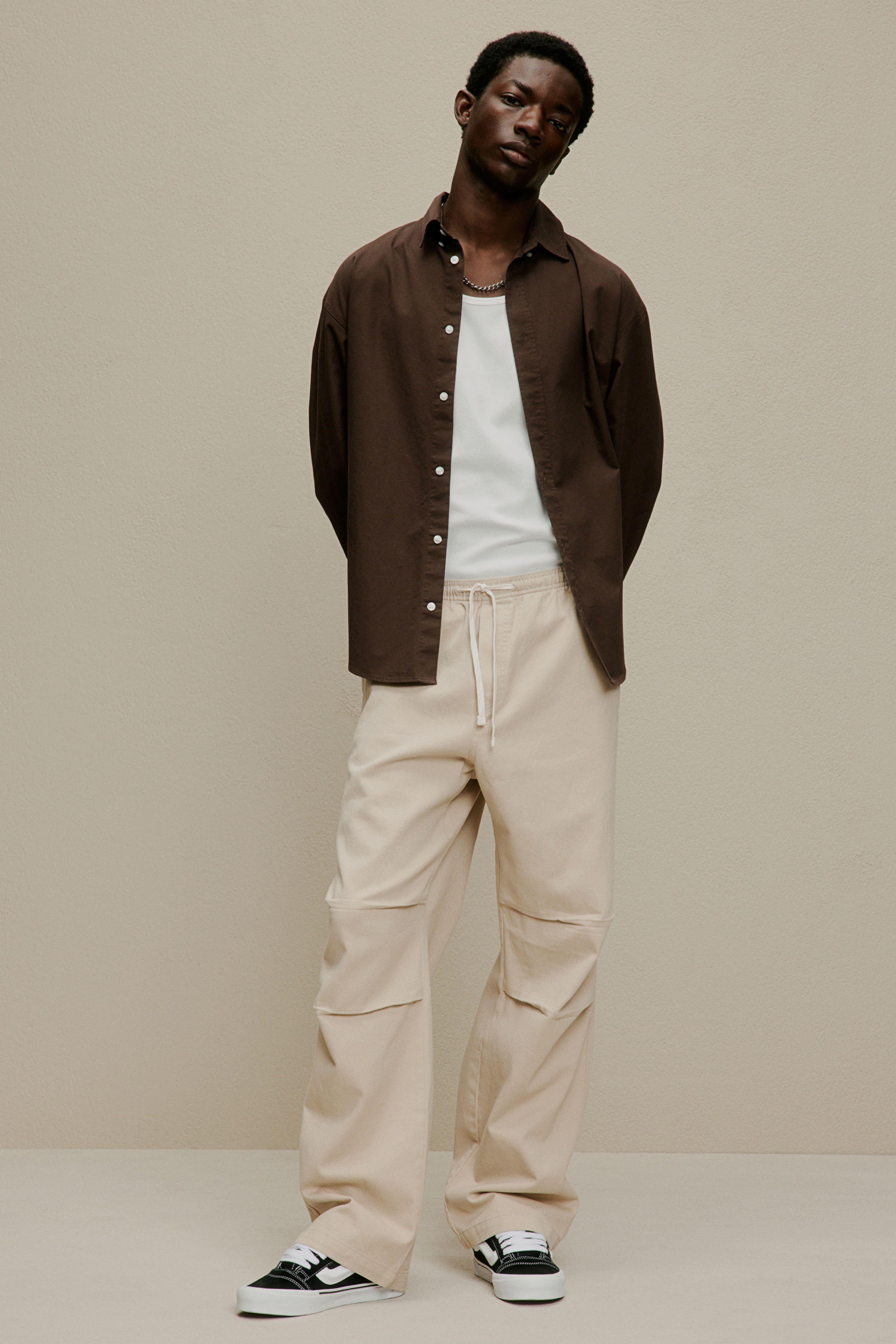 Loose Fit Twill Pants Product Image