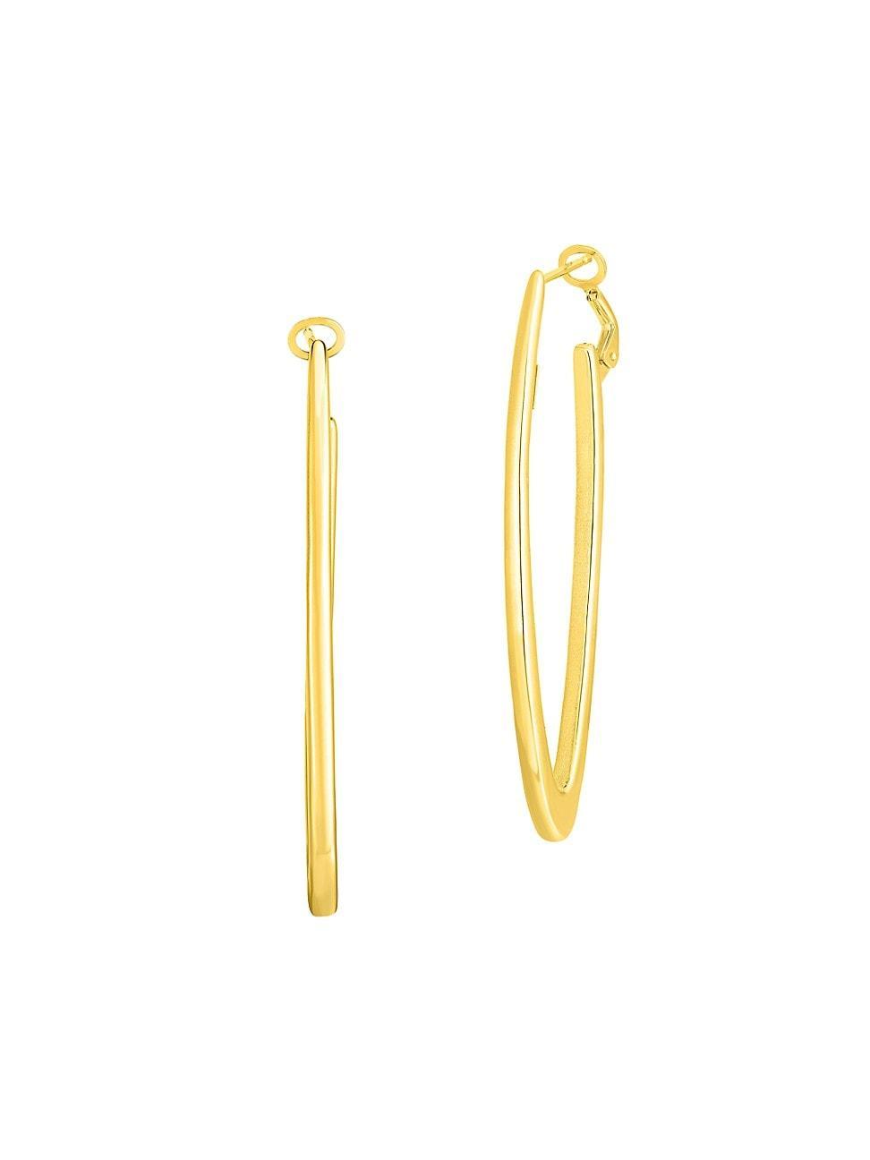 Womens Oro 18K Yellow Gold Hoop Earrings Product Image