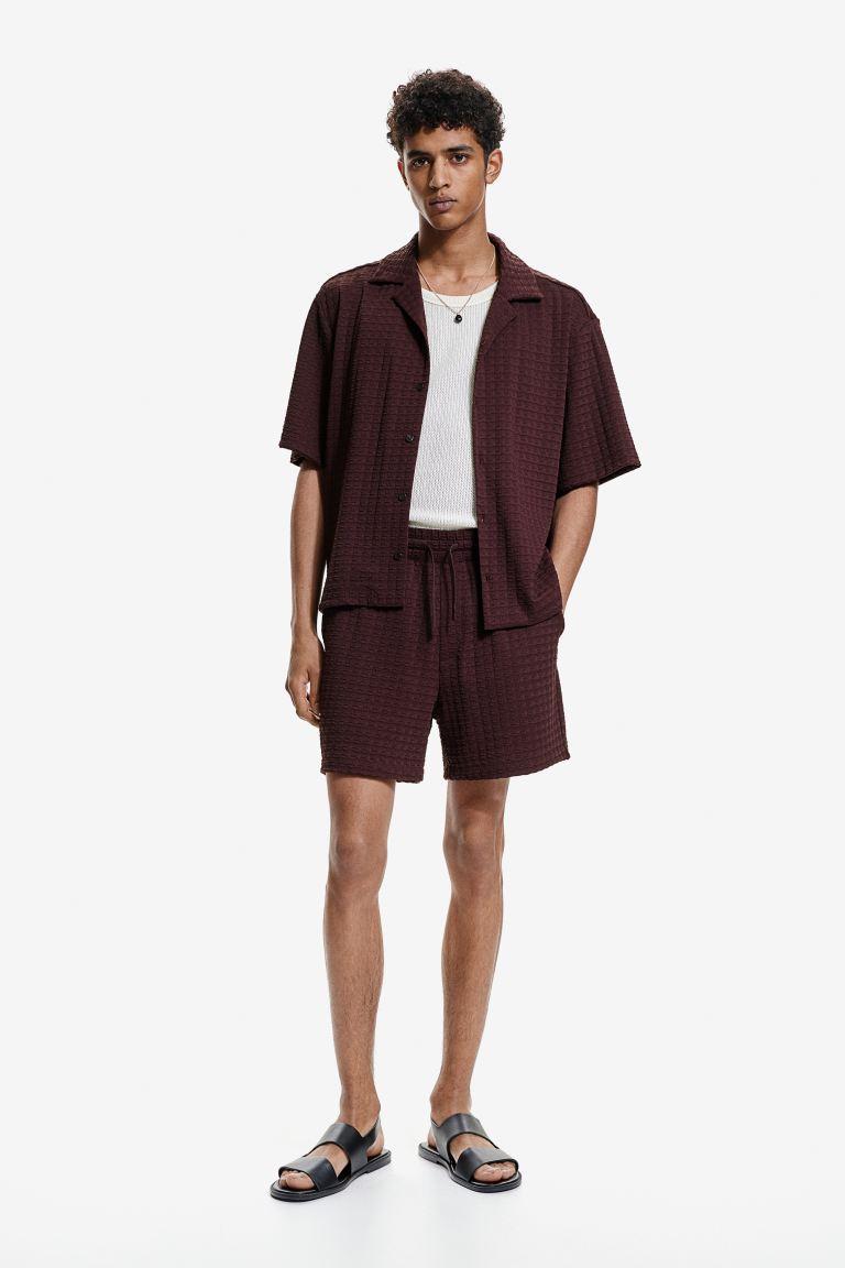 Loose Fit Textured Resort Shirt Product Image