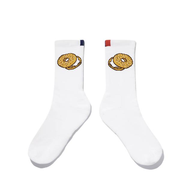 The Women's Bagel Sock - White Female Product Image