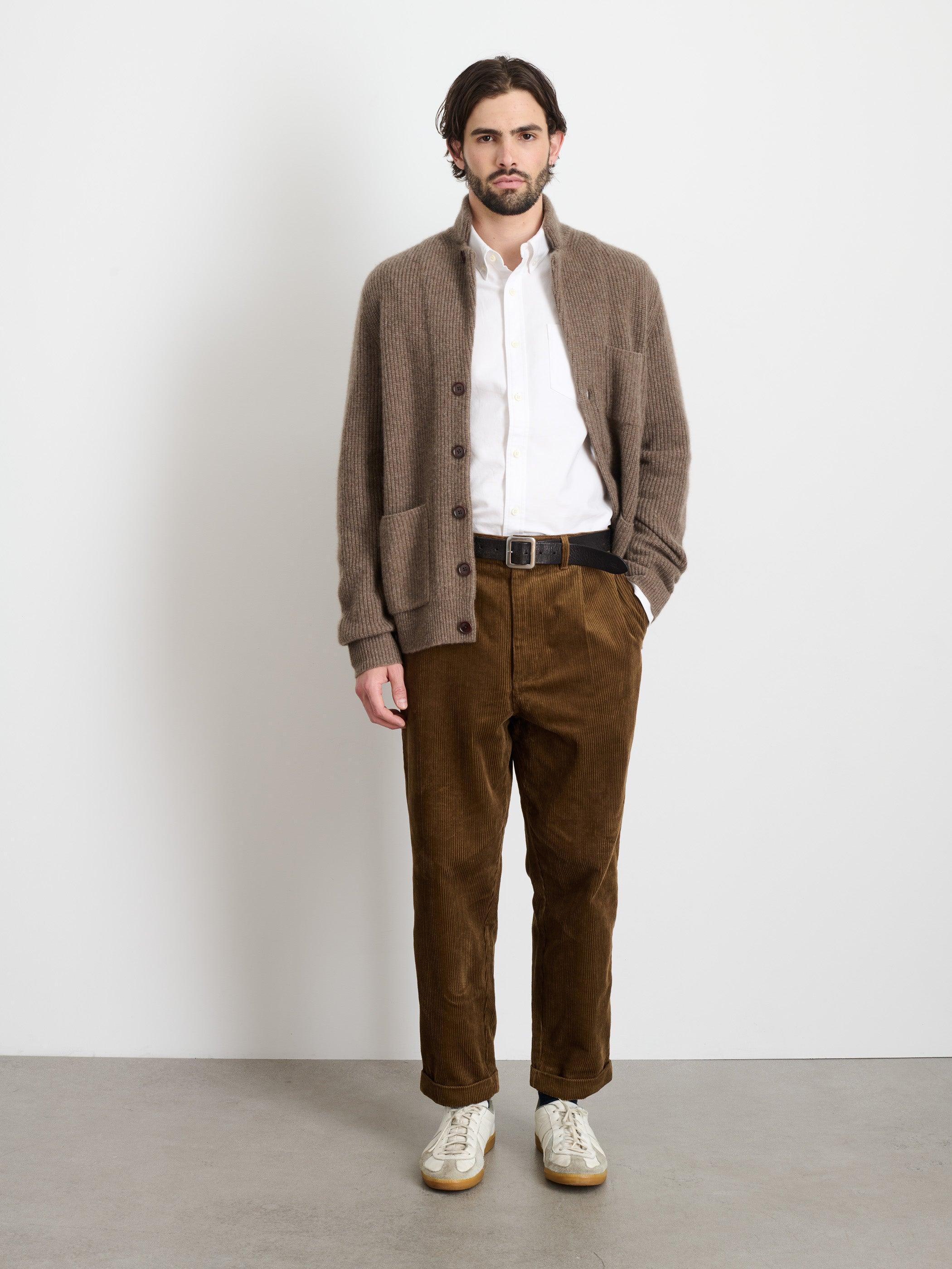 Standard Pleated Pant in Corduroy Male Product Image