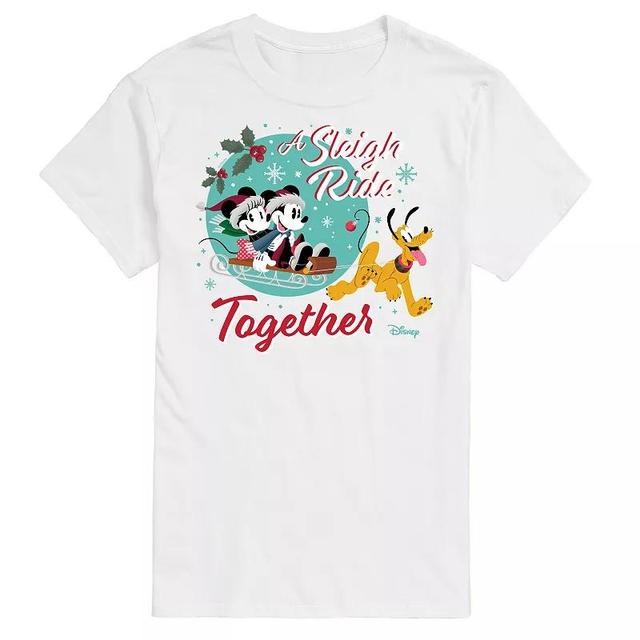 Disneys Mickey Mouse & Friends Mens Sleigh A Ride Together Graphic Tee Product Image