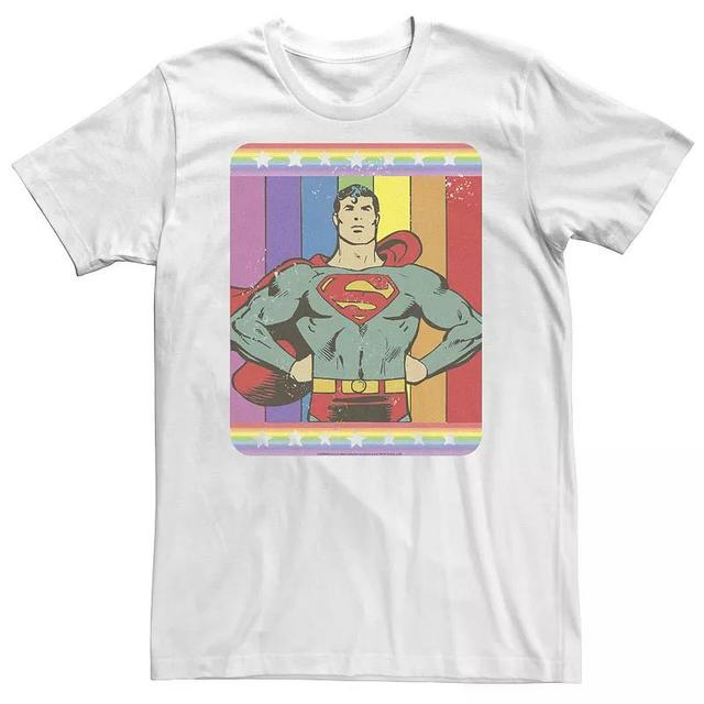 Big & Tall DC Comics Pride Superman Rainbow Flag Portrait Tee, Mens Product Image