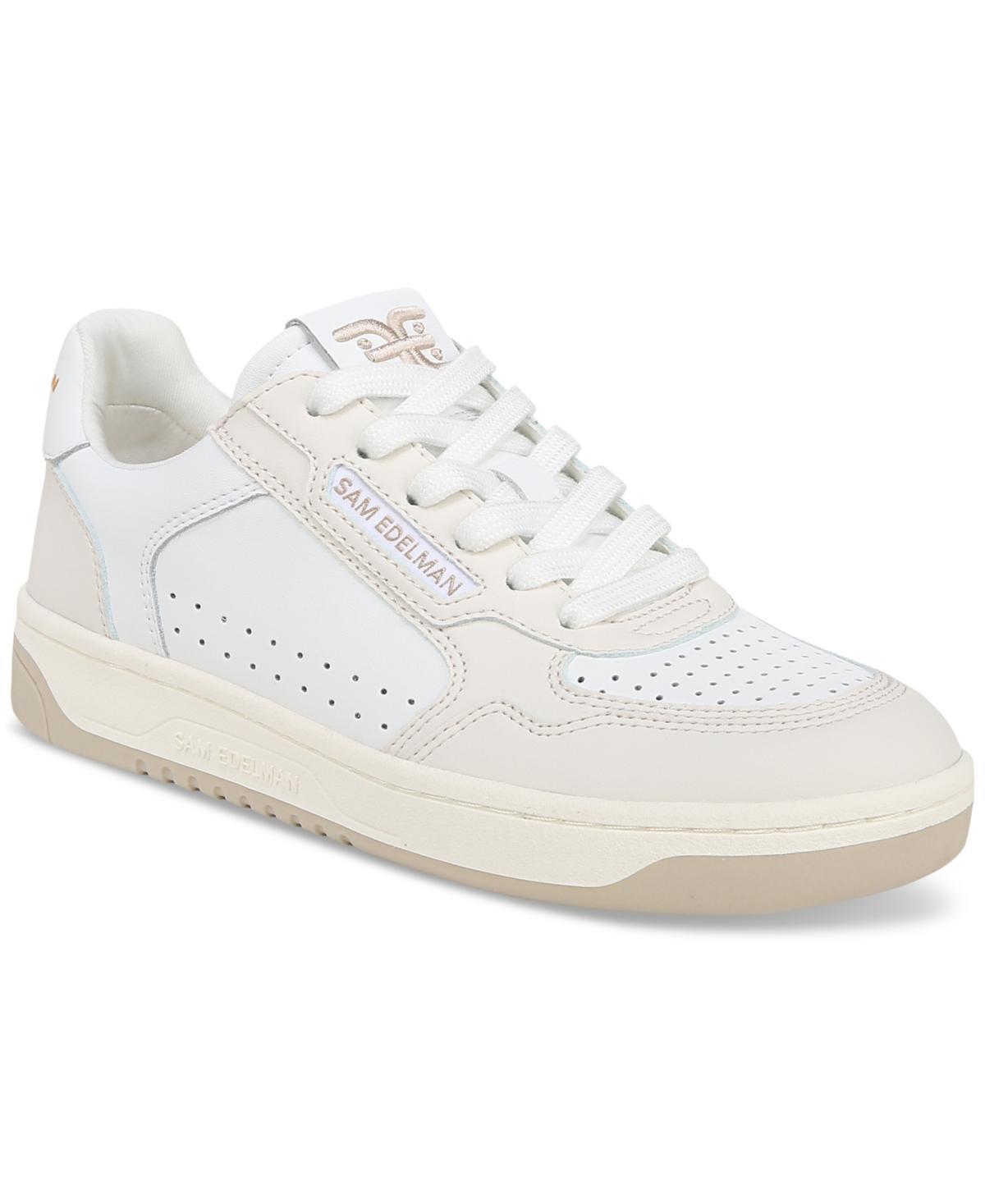 Sam Edelman Womens Harper Lace-Up Low-Top Court Sneakers - White Product Image