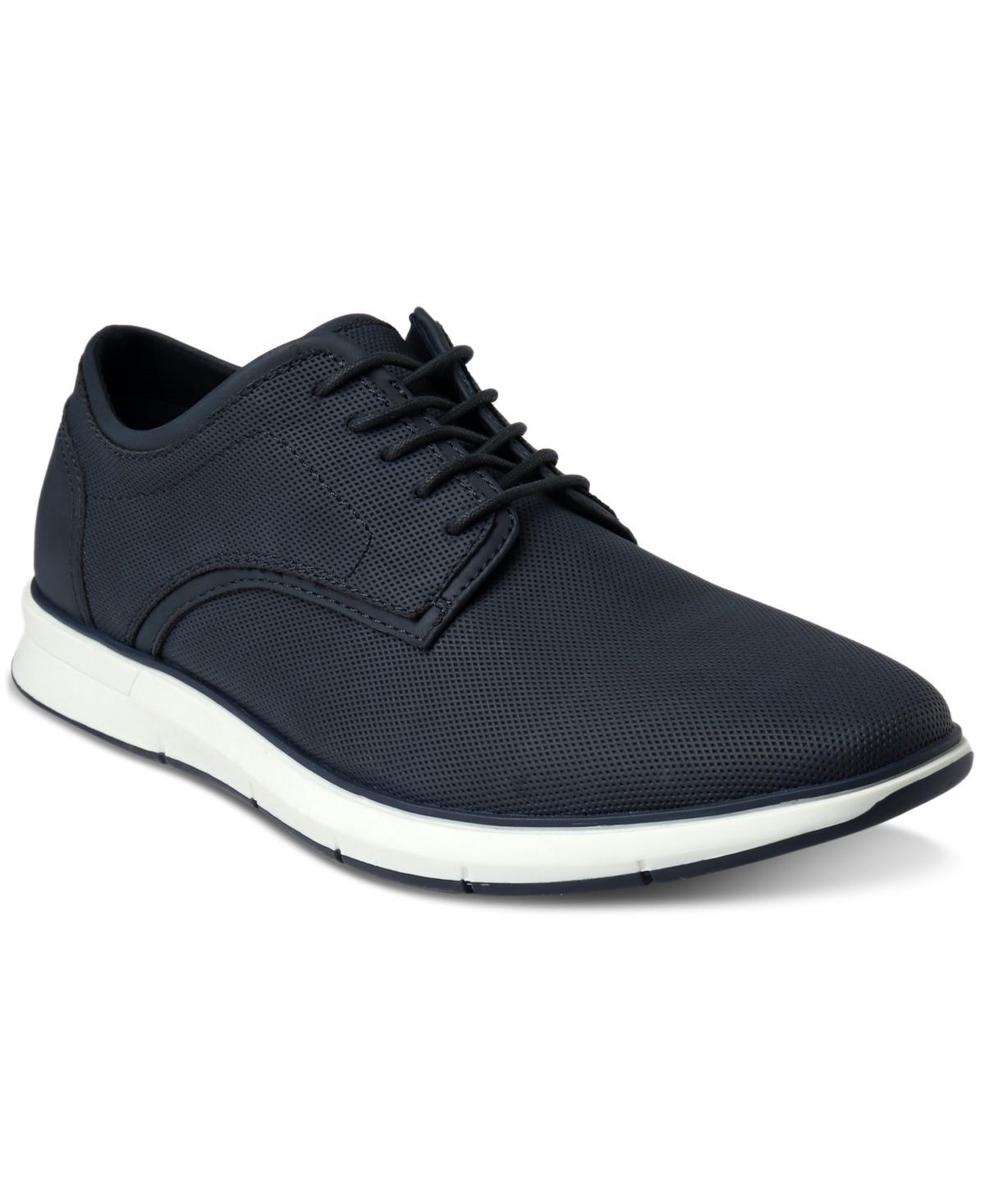 Alfani Mens Dalton Textured Faux-Leather Lace-Up Sneakers, Created for Macys Product Image