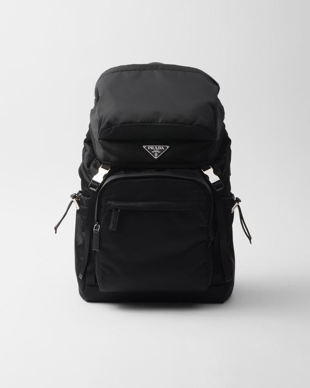 Re-Nylon and Saffiano leather backpack Product Image