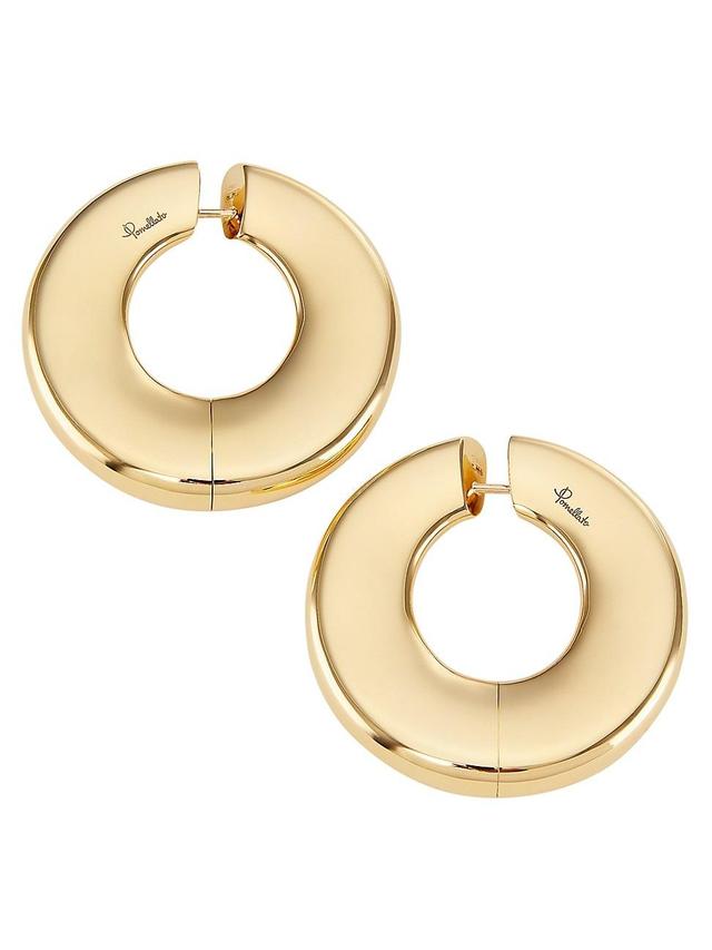 Womens Iconica 18K Rose Gold Round Hoop Earrings Product Image