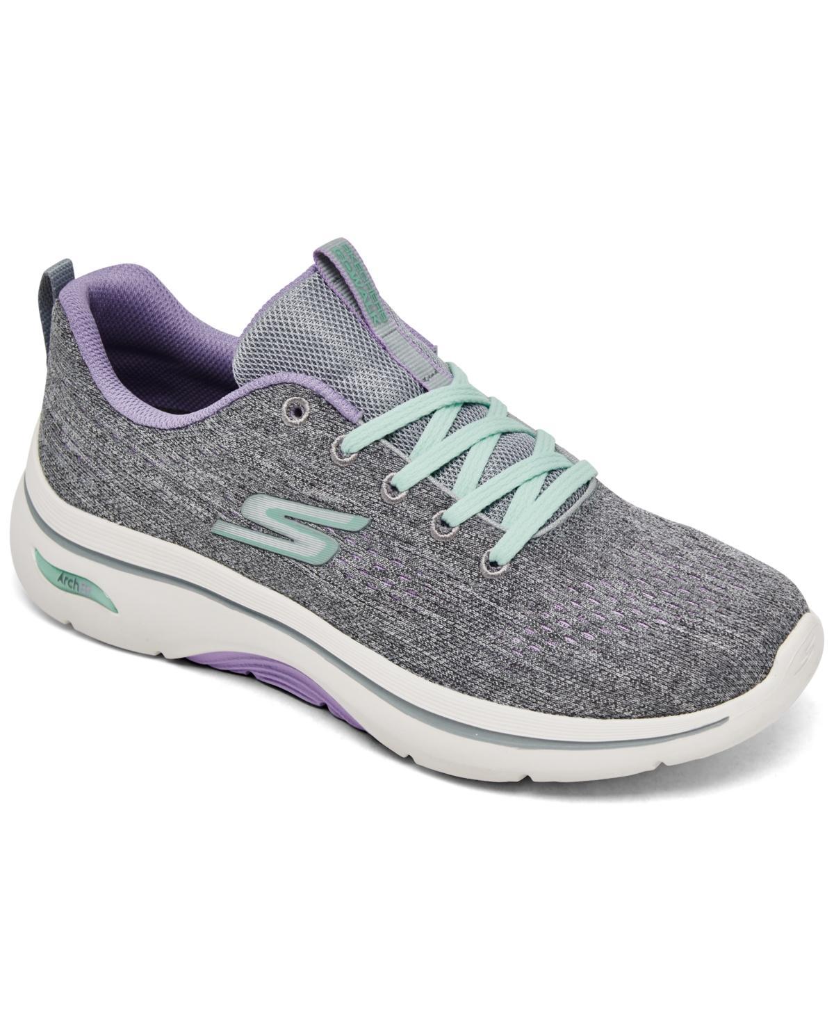 SKECHERS Performance Go Walk Arch Fit 2.0 - Vivid Sunset (Gray/Lavender) Women's Shoes Product Image