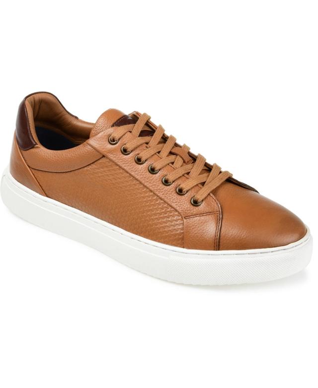 Thomas & Vine Canton Mens Leather Sneakers Red Product Image