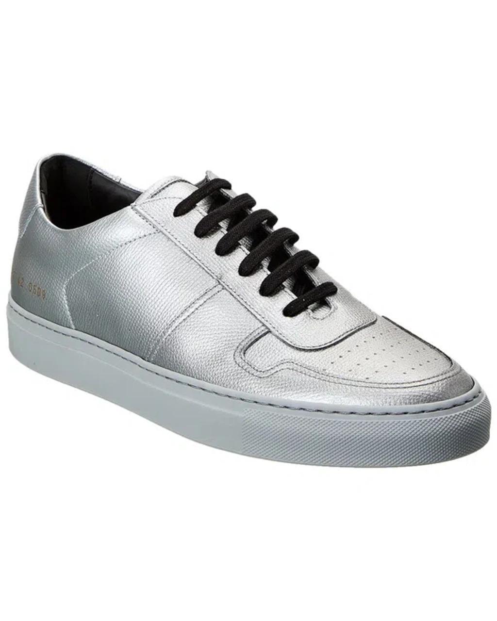 COMMON PROJECTS Bball Classic Leather Sneaker In Silver Product Image