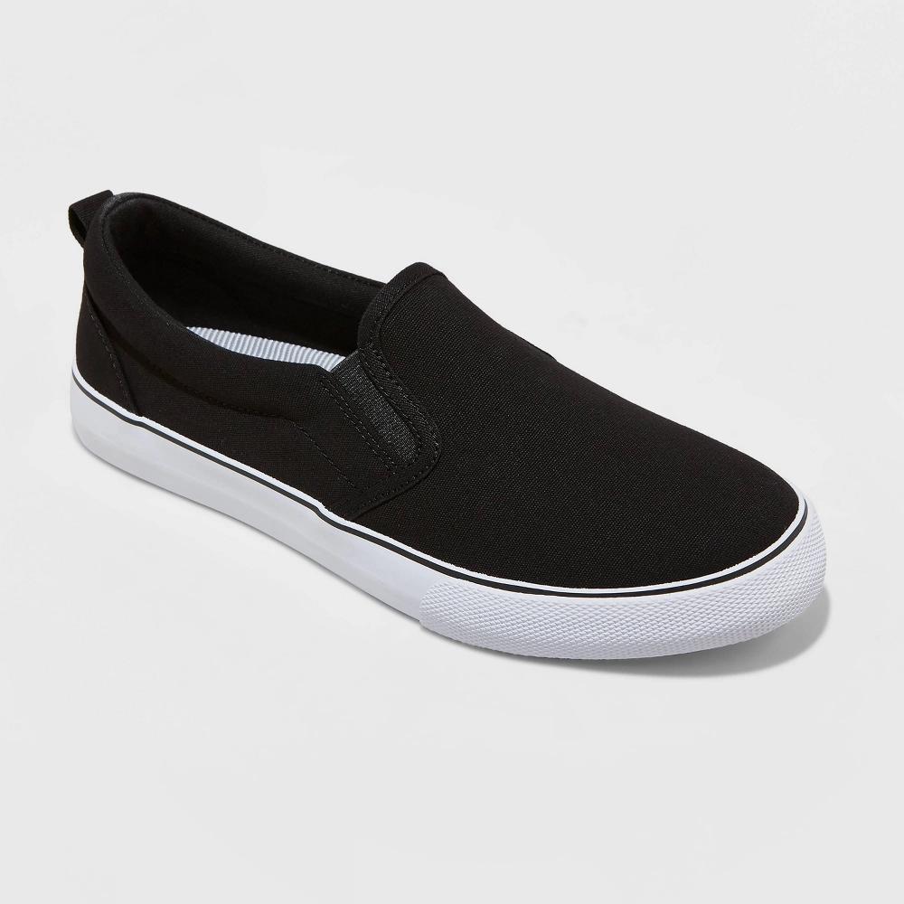 Women's Millie Wide Width Twin Gore Slip-On Sneakers - A New Day™ Black 11W Product Image