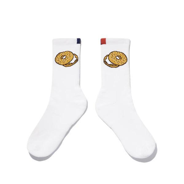 The Women's Bagel Sock - White Product Image