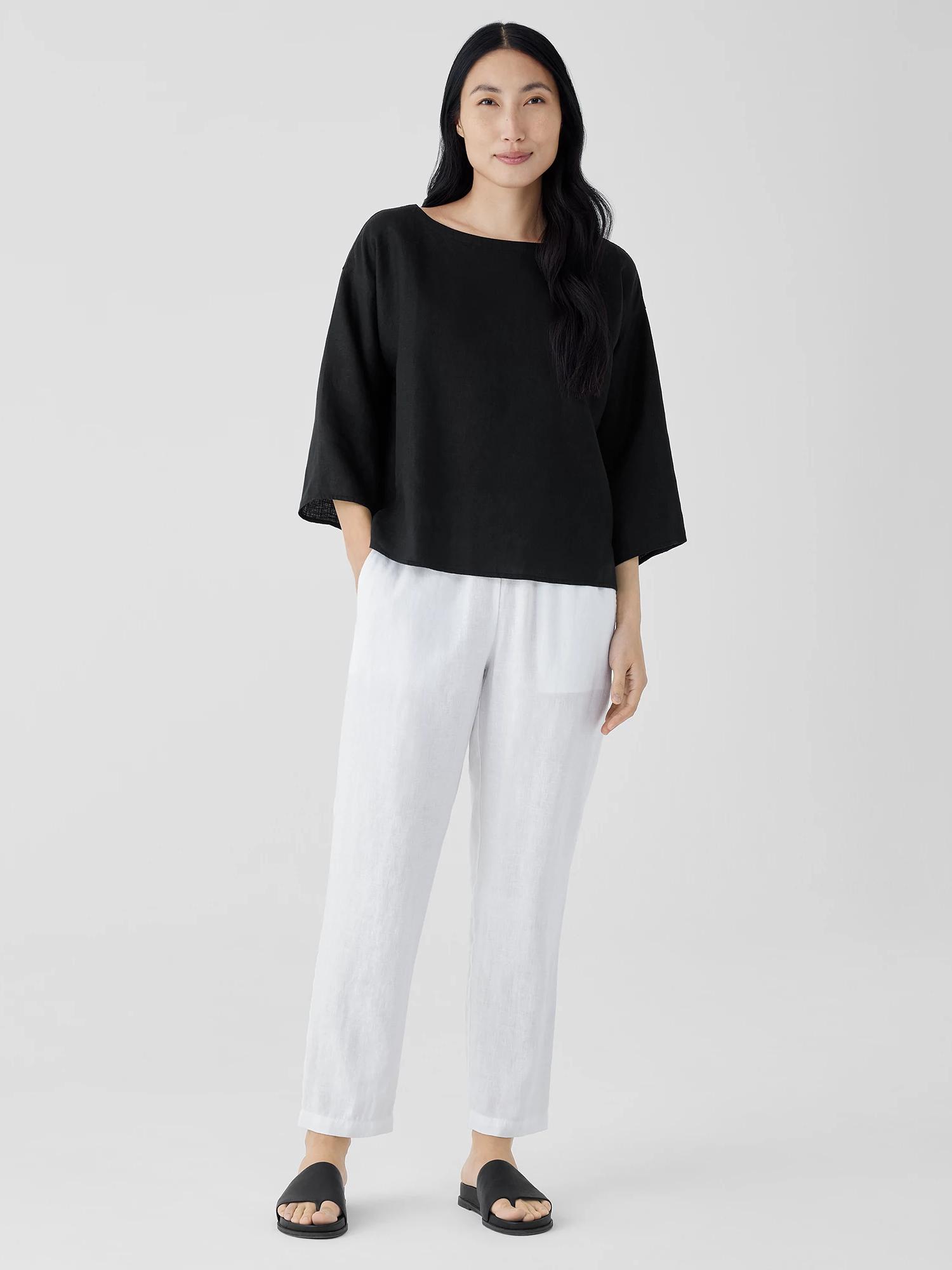 EILEEN FISHER Organic Linen Tapered Pantfemale Product Image