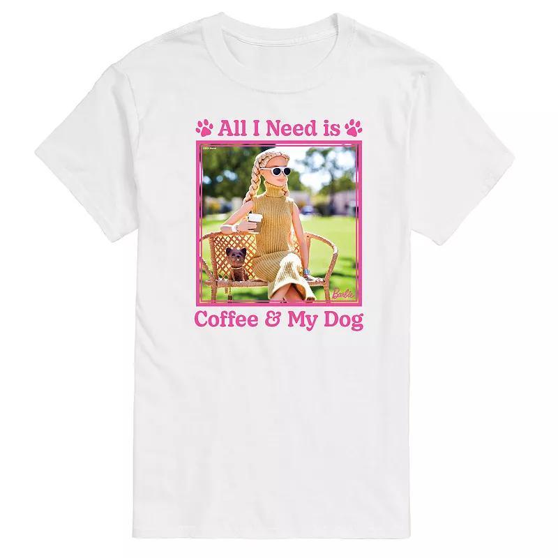 Mens Barbie All I Need Is Coffee Dog Graphic Tee Product Image