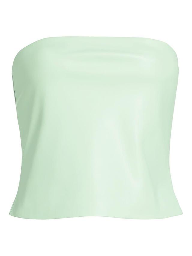 Womens Faux Leather Tube Top Product Image