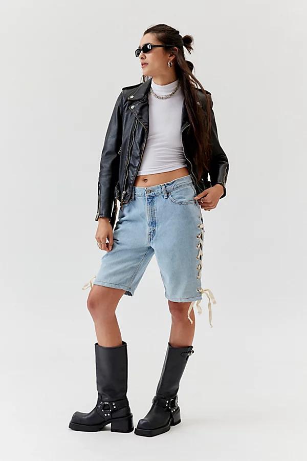 Urban Renewal Remade Levis Lace Up Denim Jort Womens at Urban Outfitters Product Image