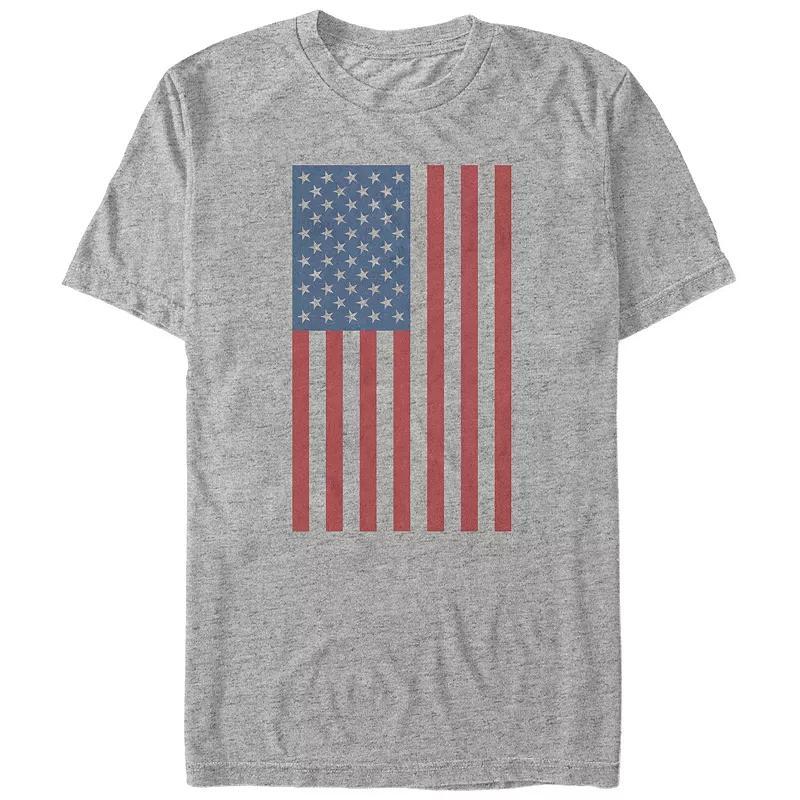 Big & Tall USA Flag Graphic Tee, Mens Athletic Grey Product Image