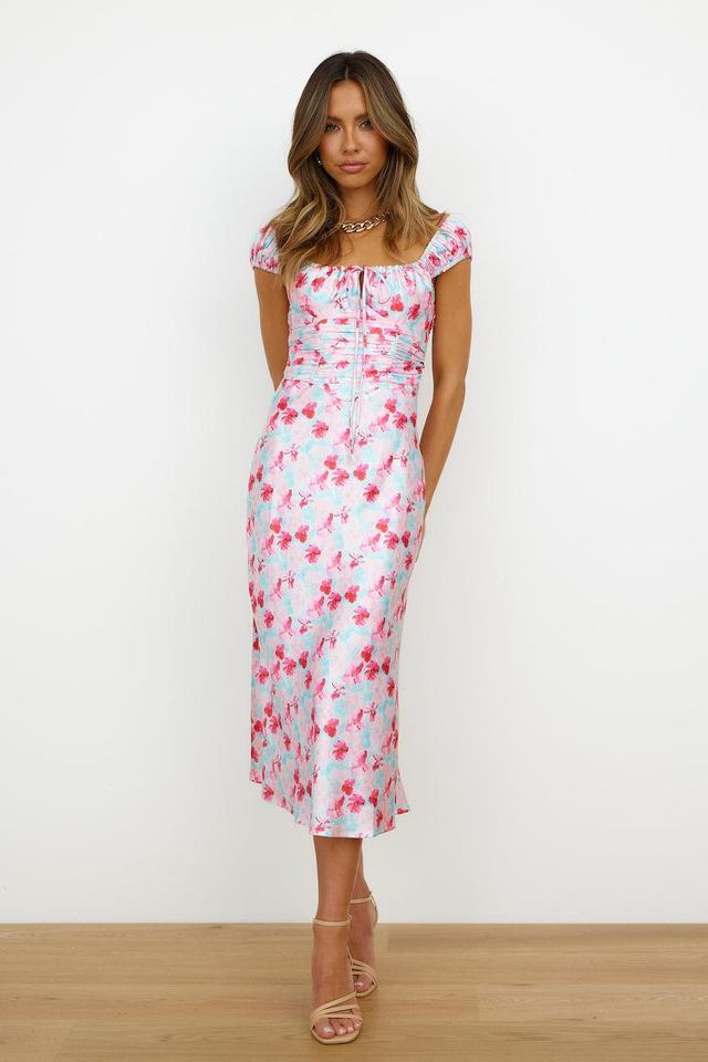 Feel My Rhythm Midi Dress Pink Product Image